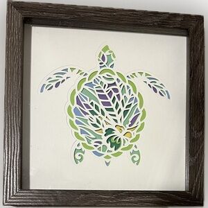 Handmade Sea Turtle Shadow Box 🐢- 8x8